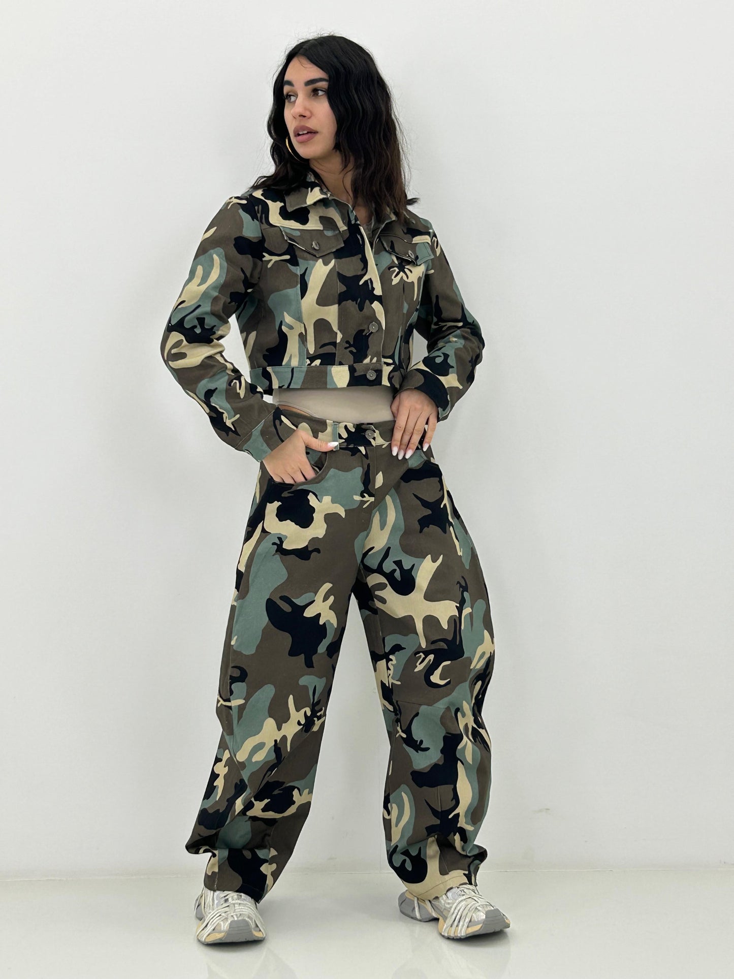 JACKET CROP CAMOUFLAGE NEW PE/26
