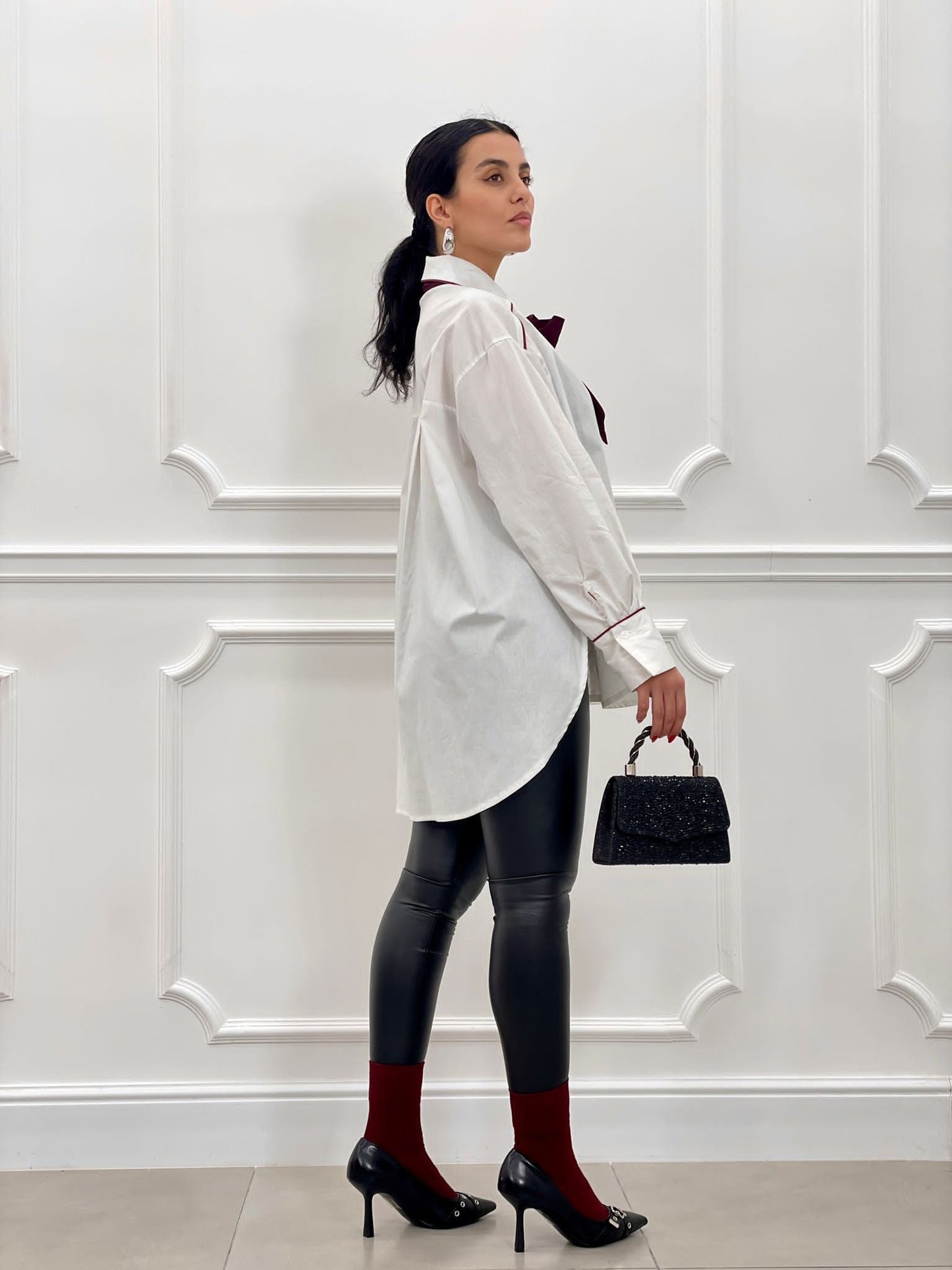 Camisa con Lazo en Contraste | Colección Otoño