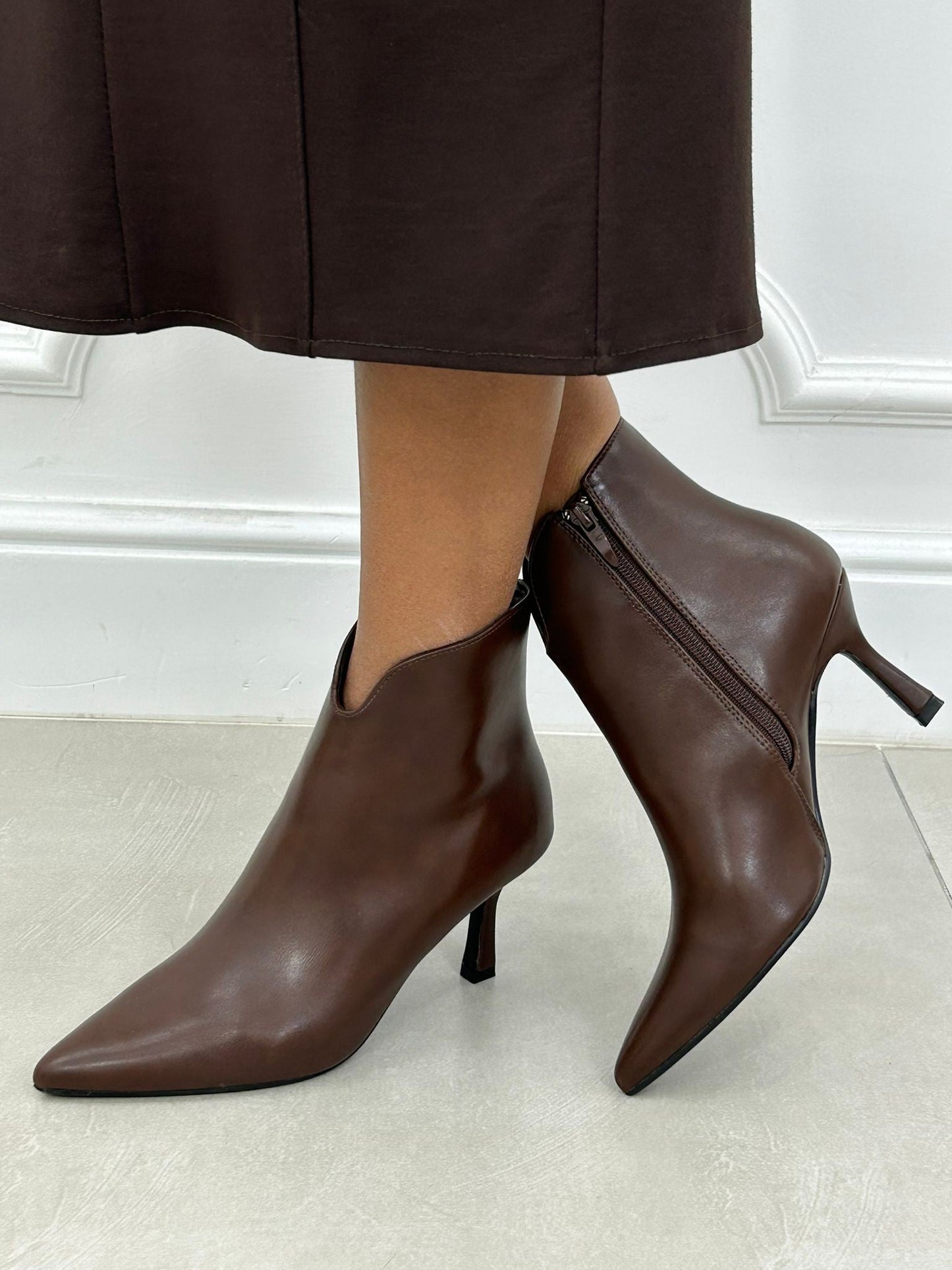 Botín Easy Glam de Ecopiel con Cremallera Lateral