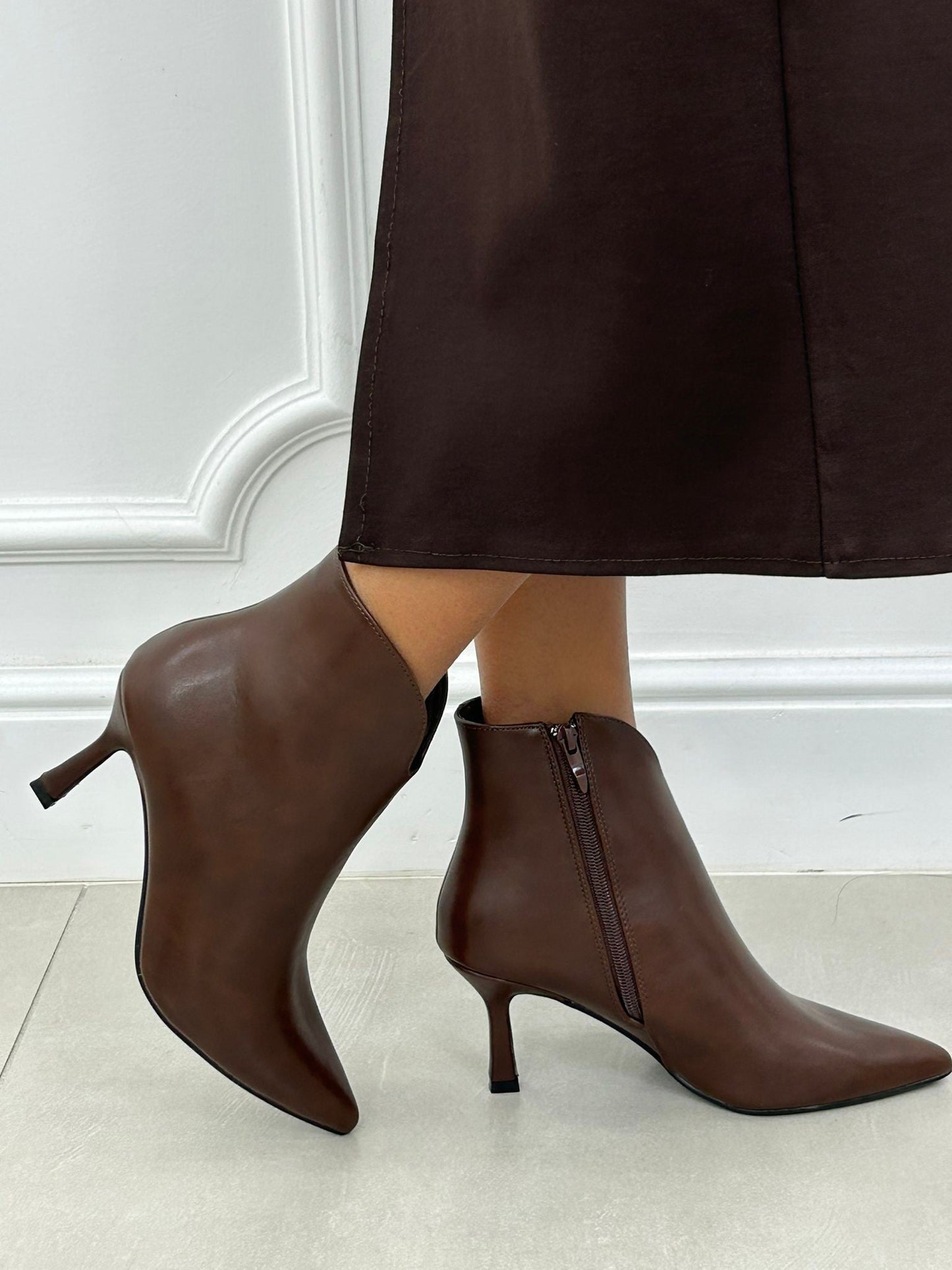 Botín Easy Glam de Ecopiel con Cremallera Lateral
