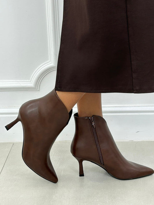 Botín Easy Glam de Ecopiel con Cremallera Lateral