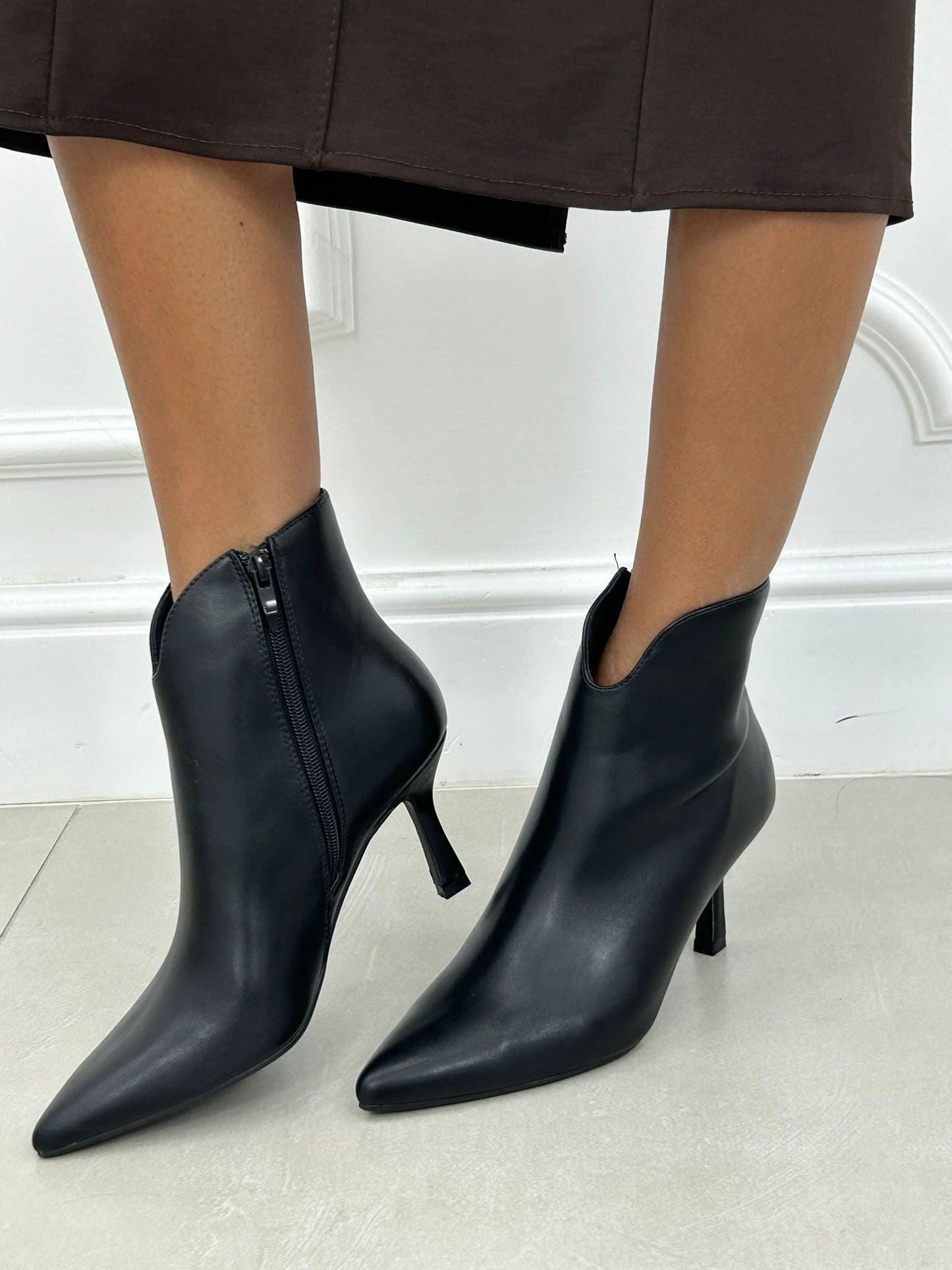 Botín Easy Glam de Ecopiel con Cremallera Lateral