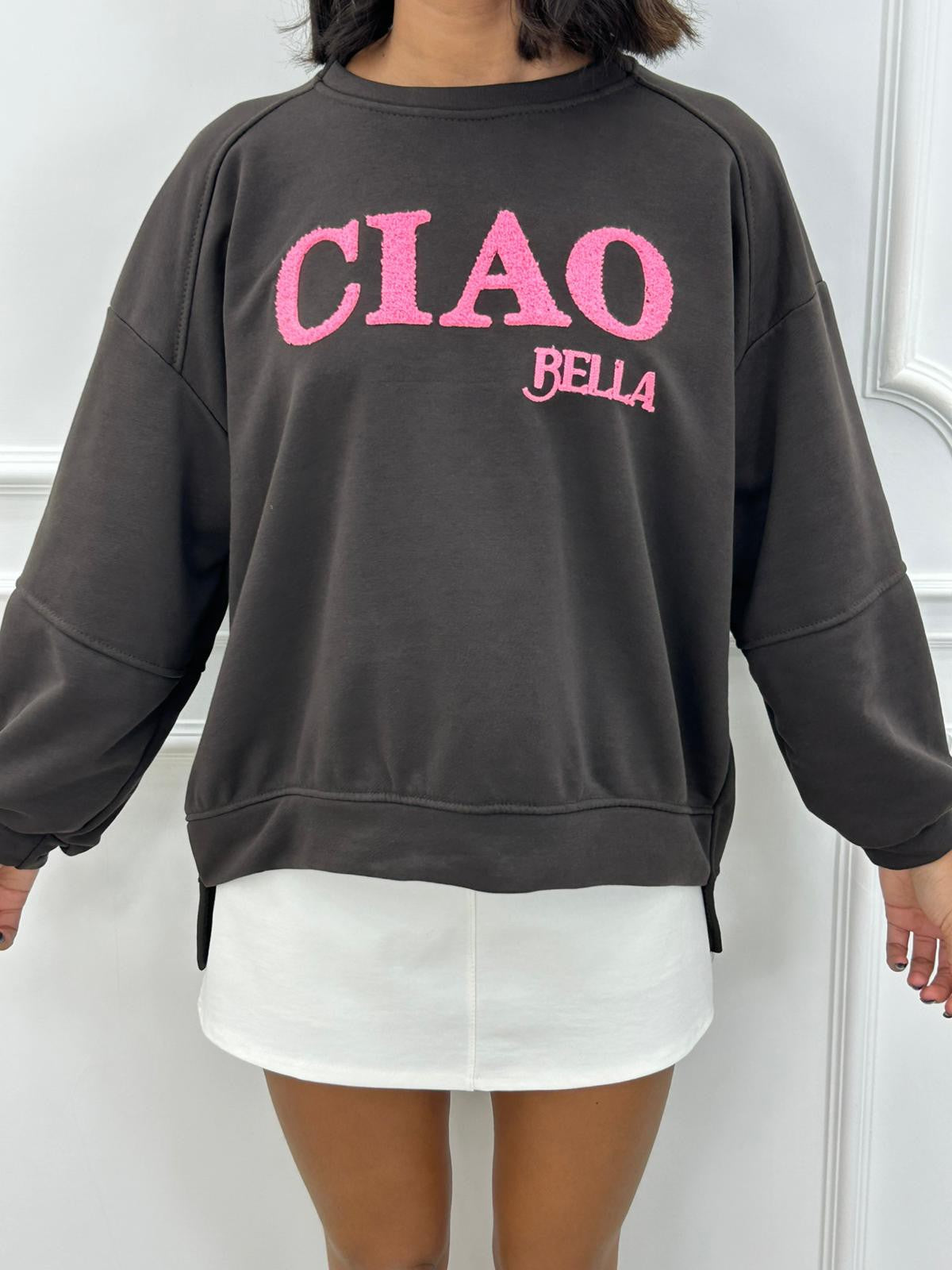 Sudadera Bella Vibes con Estampado de Letras