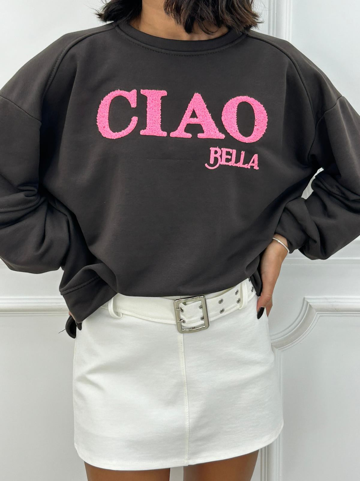 Sudadera Bella Vibes con Estampado de Letras