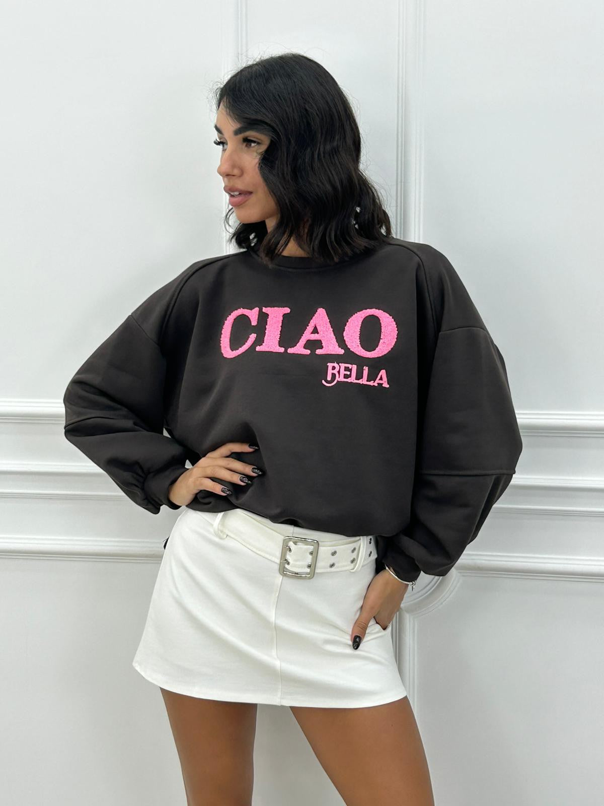 Sudadera Bella Vibes con Estampado de Letras