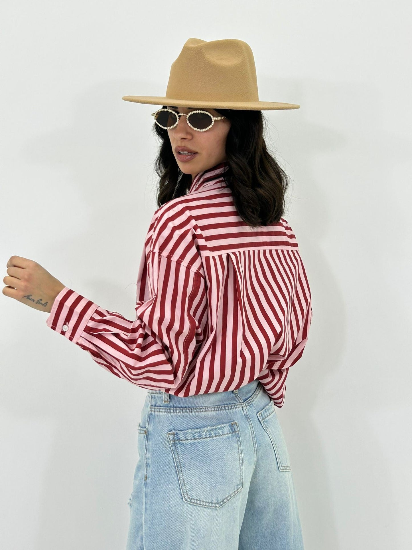 CAMICIA RIGHE BOW NEW P/E26
