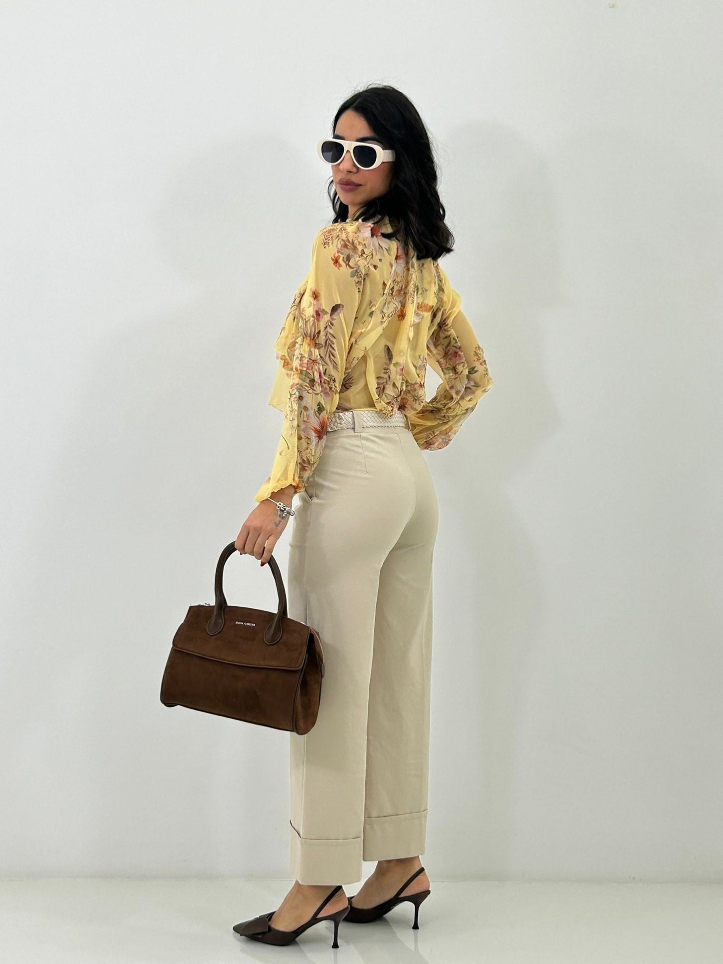 Pantalón Trendy con Vuelta, Cinturón y Bolsillos