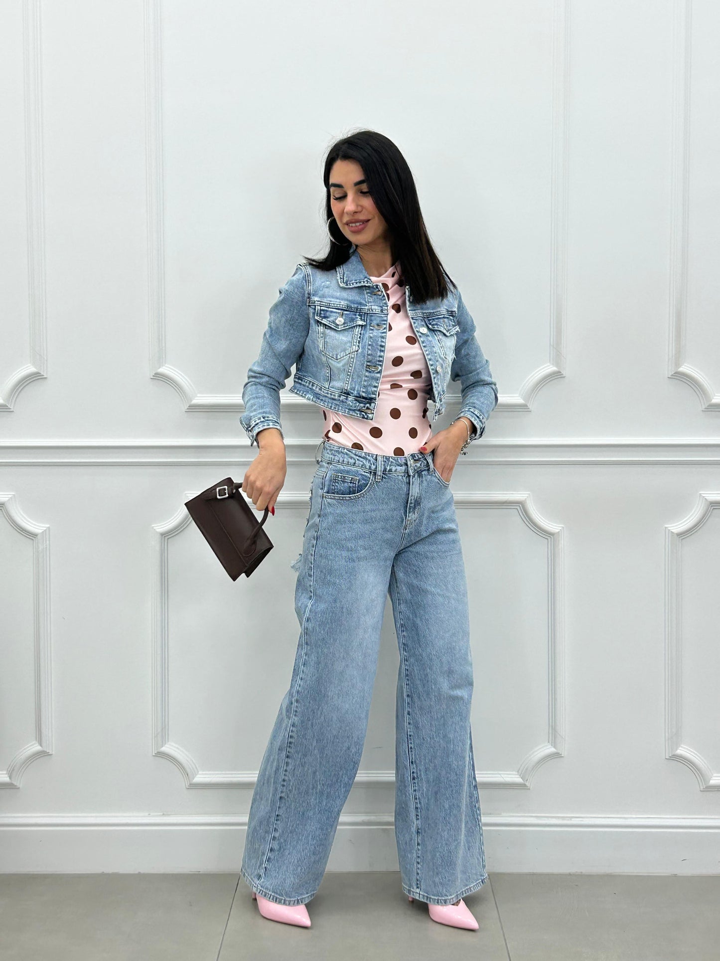 Vaqueros Palazzo Urban Diva con Apliques de Strass