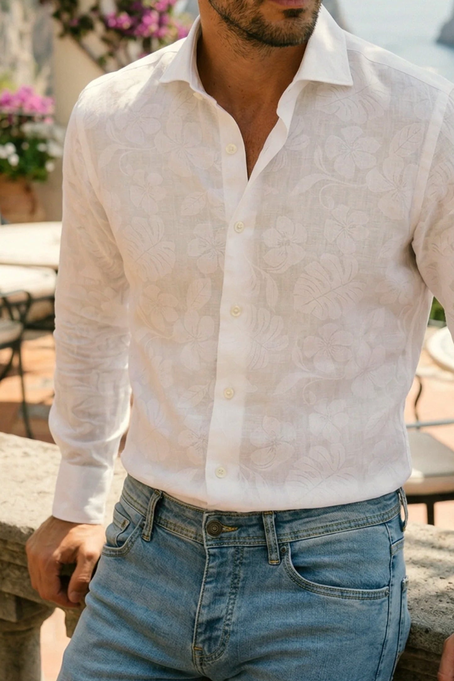 Camisa lino Chiaia