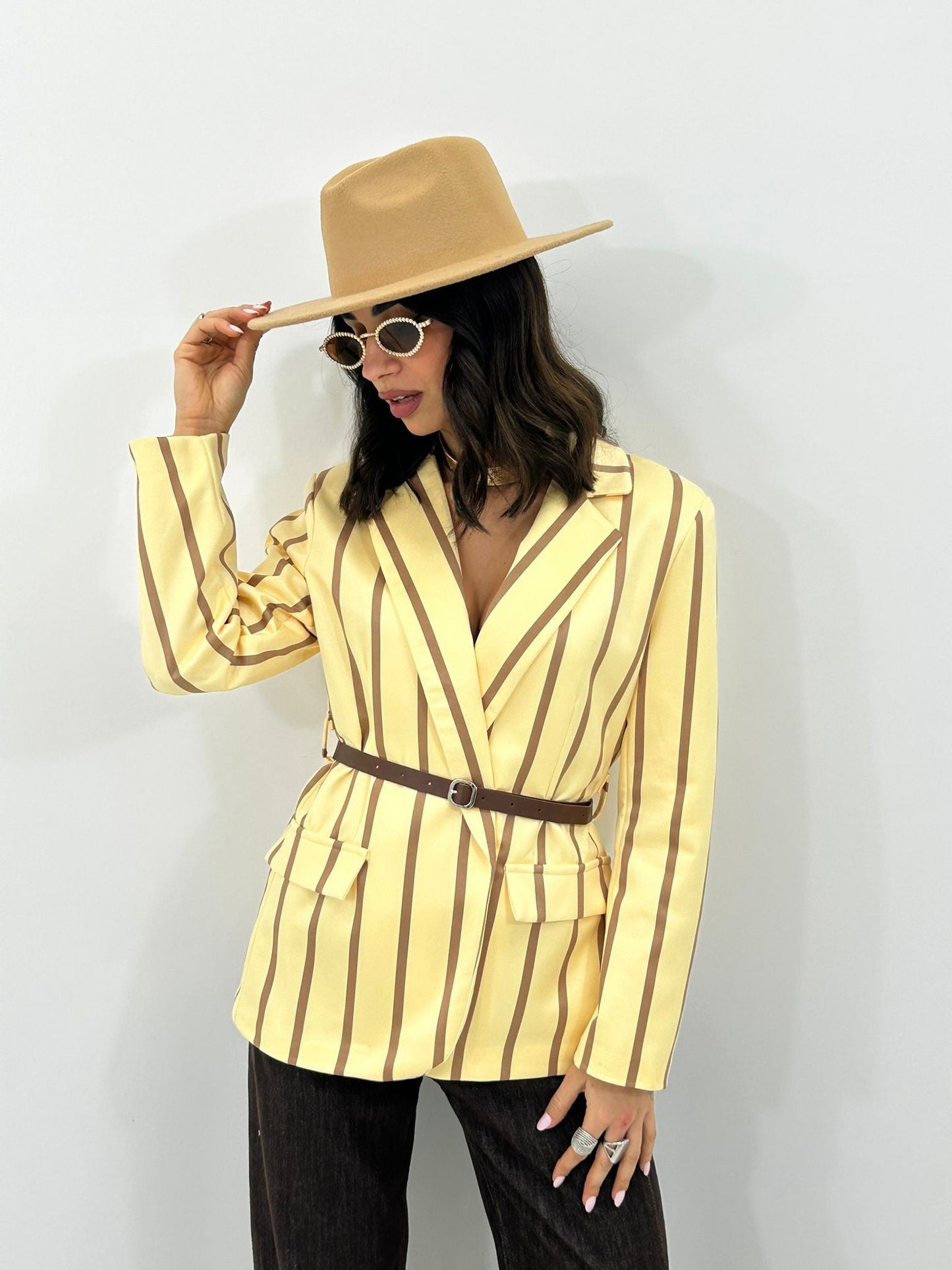 GIACCA VELVET LINES NEW P/E26