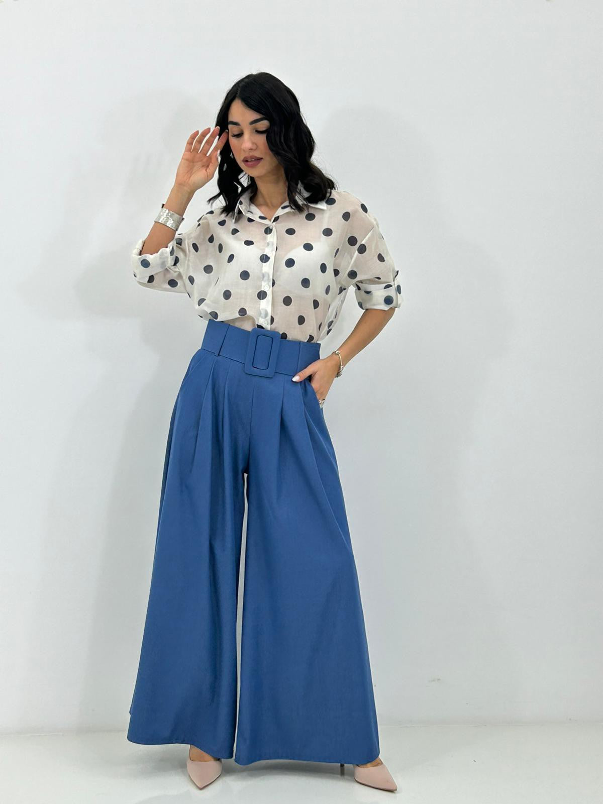 PANTALONE DENIM BELT NEW P/E26