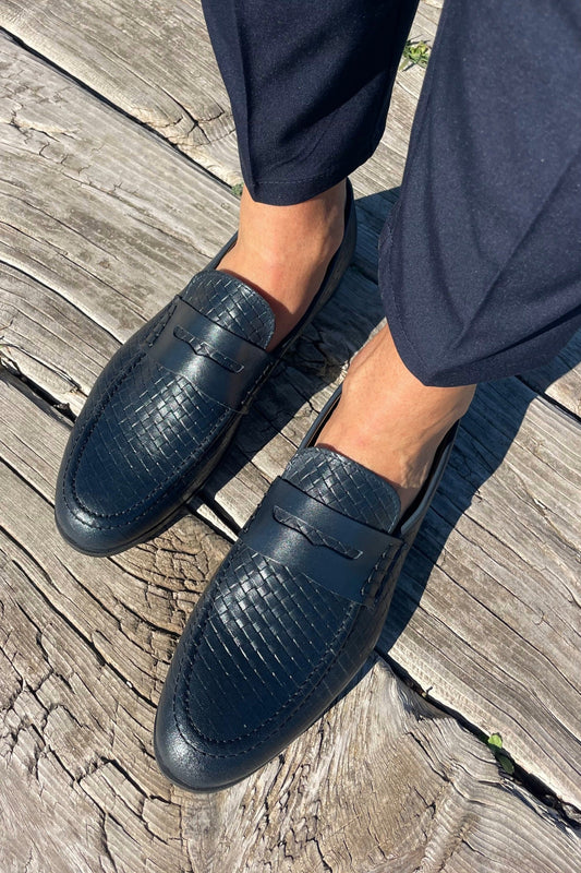 Mocasín piel trenzada
