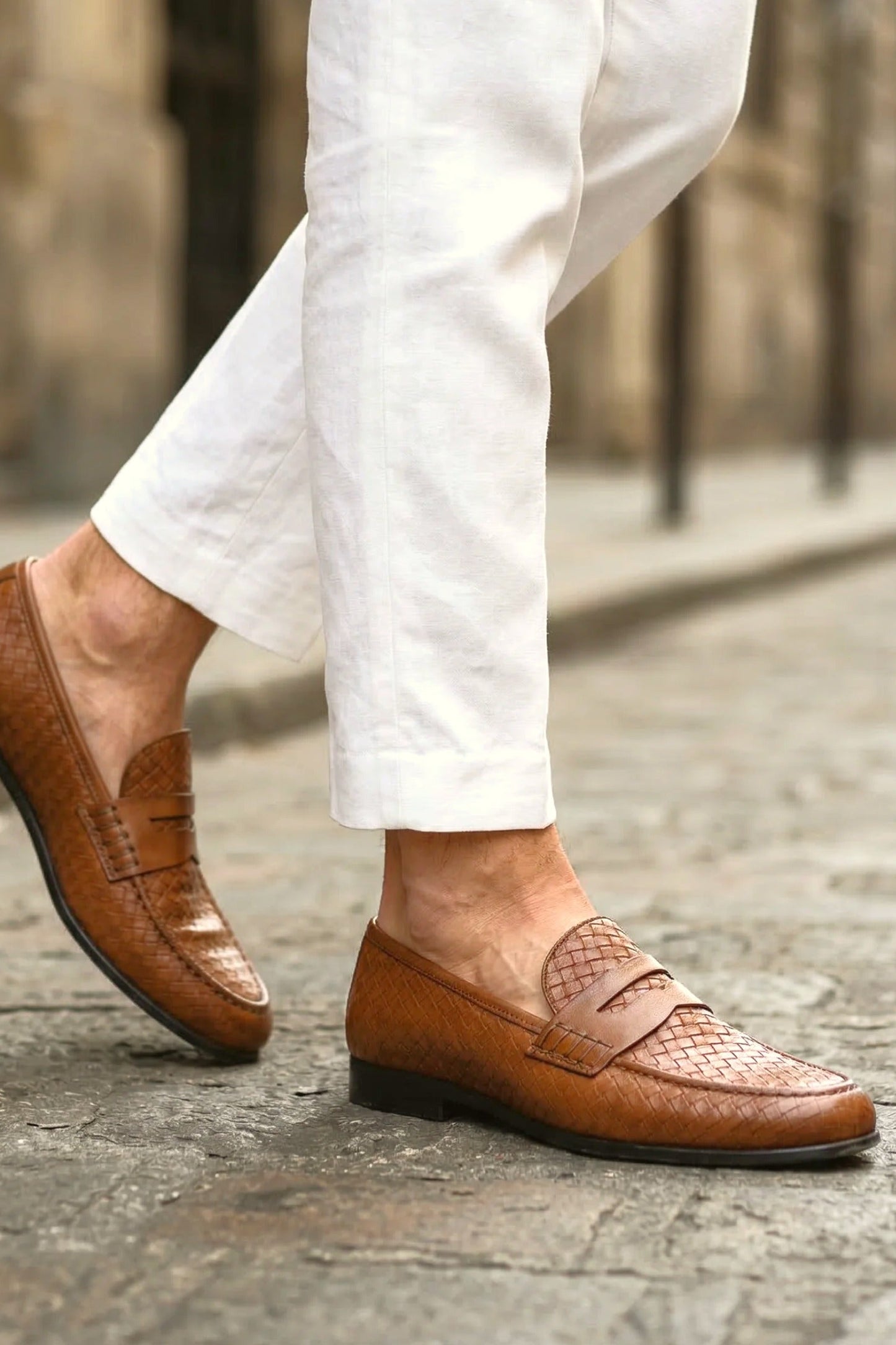 Mocasín piel trenzada