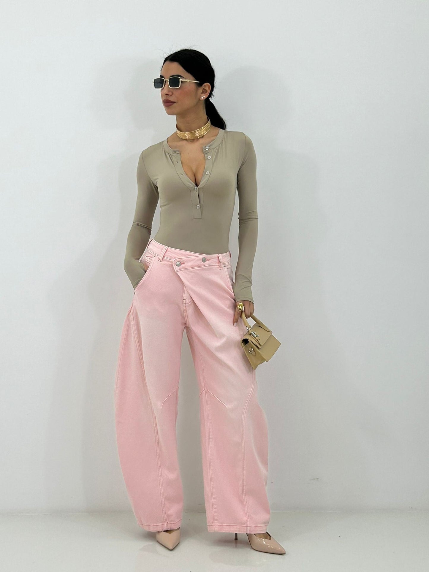 JEANS BUBBLE PINK NEW P/E26
